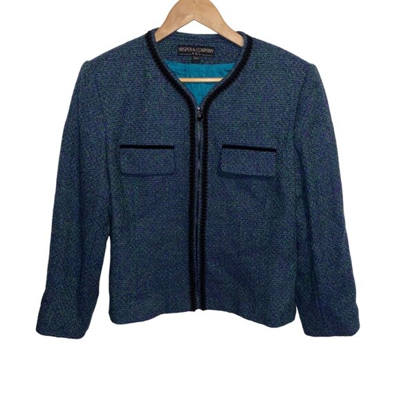 Kasper and Company ASL zip up Blazer - measurements included for sizing - Picture 1 of 4